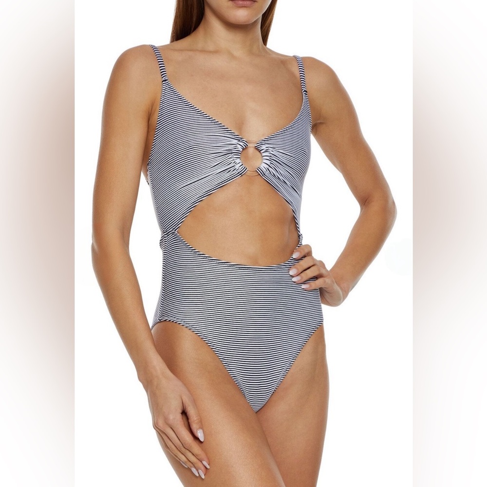 Striped & Solid The Esme Cut-Out Striped Swimsuit